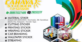 Spanduk, baliho, x banner mini banner, perforated (one way vision), sticker transparan dll baik secara grosir maupun eceran dengan harga murah. Cahaya Sticker Home Facebook