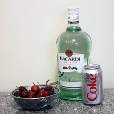 Cherry Rum And Diet Rum Coke Fresh Cherries