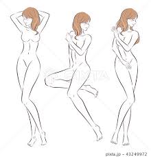 cartoon nude woman - Stock Illustration [43249972] - PIXTA