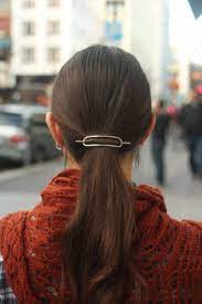 Minimalistische Haarspange Oval Pferdeschwanz Hair Hairstyles Kupfer Haare Silberhaar Haarschmuck