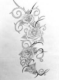Rose tattoo symbolism and meanings. Roses And Thorns Tribal Rose Tattoos Thorn Tattoo Flower Tattoo Designs
