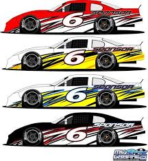 The driver of the car would like to incorporate the tanzanian devil cartoon taz. Side Half Wrap 3 Late Model Super Stock Truck