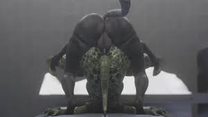 Argonian futa fucks a Khajit in the morgue- Uncensored R34 action