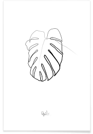 Check spelling or type a new query. Monstera Line Drawing Poster Juniqe