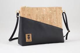Black And Gold Purse Handbag Kork Natural Gold Black Small Handbag Natural Gold Leather