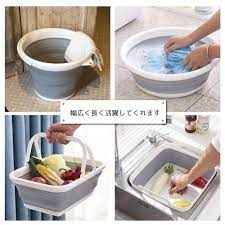 楽天市場 折り畳み グレー モノトーン バケツ シリコン ガーデニング キャンプ かご 旅行 洗車 災害 洗い桶 省スペース 収納 インテリア 北欧 グレーインテリア 買い物かご アウトドア おしゃれ バッグ 四角 取っ手 洗濯 おりたたみ 足桶 掃除 取っ手付 排水口 水切り