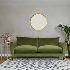 Portobello 2 Seater Sofa Velvet Sofa Living Room Modern Sofa Living Room Green Sofa Living