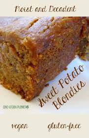 Vegan Sweet Potato Blondies A Gluten Free Dessert Recipe That Is Moist And Delicious Sweet Potato Dessert Sweet Potato Dessert Recipes Sweet Potato Bread