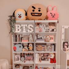 Bts Jimin On Instagram And Then There S I Finally Redecorated My Bookcases The Bottom Shelves Are Sti Army Room Decor Army Room Aesthetic Room Decor