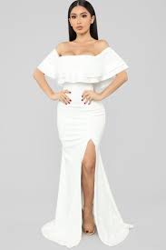 Let S Tie The Knot Off Shoulder Dress Off White Off Shoulder Mermaid Dress Fashion Nova White Dress Fashion Nova Dress