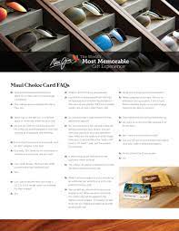 All i can add is wow what exceptional service. Maui Jim Corporate Gifts Choice Card Faq Page 1 Created With Publitas Com