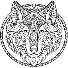 Free coloring pages for adults to print and download. Vectorbyekaterina Wolf Colors Abstract Coloring Pages Tattoo Coloring Book