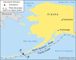 Location Map For Mount Cleveland Volcano Alaska Cleveland Volcano Map Map Showing The Location Of Mount Cleveland Volcano Aleutian Islands Gulf Of Alaska