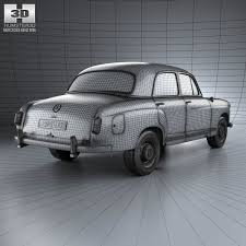 3d Model Of Mercedes Benz Ponton 180 W120 1953 Mercedes Mercedes Benz Benz