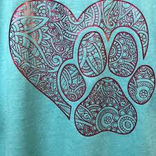 Heart Paw Print Svg Love Dog Svg Love Dog Paw Heart Paw Png Pet Lover Decal Pet Lover Shirt Svg Mandala Svg Designs Zentangle Svg In 2020 Paw Print Drawing Animal