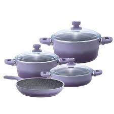 , emsan mor servis/sunum ürünleri. Emsan Titangranit 7 Parca Tencere Seti Mor Karaca
