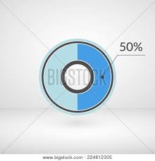 50 Percent Pie Chart Vector Photo Free Trial Bigstock