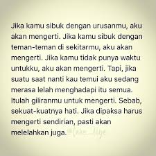 Pacar mencari seribu satu alasan untuk menghindar, bukan karena sibuk,. Kata Sedih Buat Pacar Yang Sibuk Cikimm Com