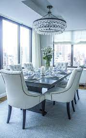 Transitional Dining Chair Dining Room Transitional With New York City View Wood Dining Table Wohnen Wohnzimmer Ideen Wohnung