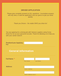 Wales, england, and scotland (see publication for northern ireland). Truck Driver Application Form Template Jotform