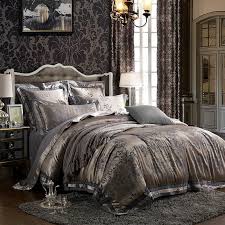 Shop for bedding sets with bed sheets, comforters & covers from top brands spaces, bombay dyeing, raymond home, etc. Traditional Champagne Gold And Grey Vintage Shabby Chic Indian Tribal Print Adults Full Queen Size Luxury Jacquard Satin Bedding Sets Hipsterbedding Com
