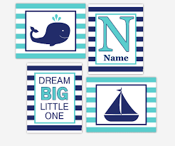 Nautical nursery décor stratton home oar wall décor the peanutshell nautical musical mobile Nautical Baby Boy Nursery Wall Art Navy Blue Turquoise Teal Whale Boat Personalized Art Dream Big Boy Room Wall Decor Whale Wall Decor Print