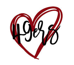 49ers Heart Svg Png Etsy In 2020 49ers Shirts 49ers Sf 49ers