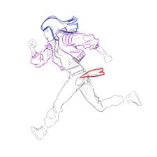 Students use a wide range of materials and processes to make drawings based on all aspects of life: Gerhard Human Running Girl In 2021 Animated Drawings Animation Sketches Animation Drawing Sketches