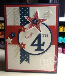 Apply a little glue to the gluing tab and press to the card's base. Happy 4th Of July Card Beth Daniels Stampin Up Demonstrator