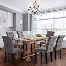 Elevated dining sets like this one are perfect for smaller rooms where floor space is hard to come by. Homy Grigio Aristocratic Style Dining Chair Noble And Elegant Solid Wood Tufted Dining Chair Dining Room Tufted Dining Chairs Dining Room Chairs Dining Chairs