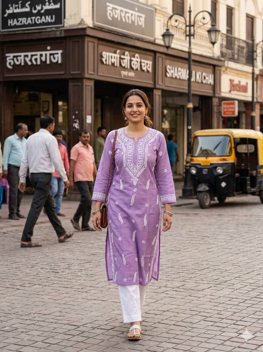 COTTON CHANDARI BUTI JAAL KURTI product image