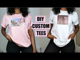 Diy Custom Print T Shirts No Transfer Paper Youtube In 2020 Custom Shirts Diy Diy T Shirt Printing T Shirt Diy