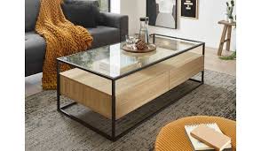 Riesige auswahl an bässen für dich verfügbar. Table Basse Chene Et Verre Rectangulaire Pour Salon