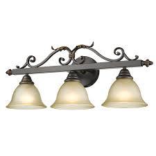 Knowing the composition of your vanity and how to remove stains that can mar its a vanity unit is an important part of any bathroom. Vanity Light With Tea Stained Glass Shade 3 Light Oil Rubbed Bronze Contemporary