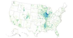 How Connected Is Your Community To Everywhere Else In America The New York Times Map Data Map United States Map