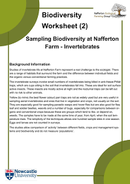 Invertebrates are important to humans in many respects. Biodiversity Worksheets And Introduction Teaching Resources