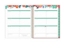 2020 2021 Floral Sketch Weekly Monthly Planner 8 5 X 11 Day Designer In 2020 Day Designer Planner Weekly Planner