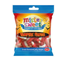 Doodle cross elements and trick or treat lettering. Mister Sweet Gums Vampire Fangs 24 X 125g Jellies Jelly Sweets Sweets Gum Snacks Biscuits Sweets Food Makro Online Site