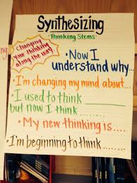 Synthesizing Sentence Starters Chart Reading Anchor Charts