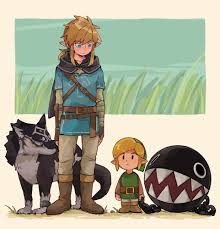 link, chain chomp, and wolf link (the legend of zelda and 3 more) drawn by  lulu_7825 | Danbooru