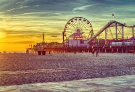Rides aren't running during covid, but still fun. Sunset At Santa Monica Pier Photograph By Robert Alsop