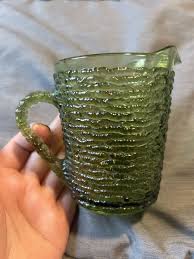Anchor Hocking Soreno Avocado Green 8oz. Creamer Vintage