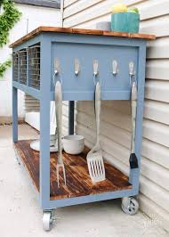 Diy Mobile Island Grill Cart Diy Huntress Mobile Kitchen Island Grill Cart Diy Grill