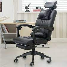 Homall computer racing style pu leather ergonomic adjusted reclining video gaming single sofa chair with footrest headrest and lumbar support (black) 4.1 out of 5 stars. Executive Racing Gaming Computer Chair Swivel Office Desk Recliner With Footrest Ebay
