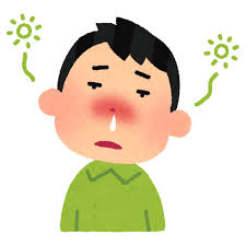 鼻づまりでボーっとしている人のイラスト（花粉症） | かわいいフリー ...