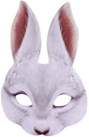 3dパーティーアニマルリアルエヴァ黒と白大人アニメ顔コスプレマスカレードバニー耳ウサギマスク 白 大人 アニメ ウサギ マスク