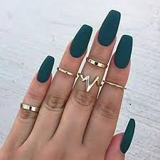 Mia secret nails jumbo speedy white nail file 100/100. Fdesigner Coffin Matte False Nails Fashion Nude Fake Nails Acrylic Nail Art Accessories Long Press On Nails Artificial Nail Decoration French Fake Nail Tips For Women Dark Green Buy Online In Cayman