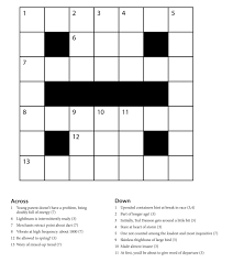 Just click any of the puzzle links to bring up the puzzle and solution on a printable page. Expertise Crossword