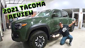 If you have the toyota plastic drop in bed liner, it will need to be trimmed to fit do most camper shell dealers carry used equipment or was your case a rare i would not recommend a boot between the cab and shell on a tacoma with a i was given a green shell, and a gold truck. 2021 Toyota Tacoma Trd Off Road Army Green Double Cab Long Bed Walkaround And Review Basil Toyota Youtube