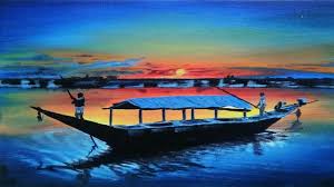 Sunset At Chilika Lake I Boating Acrylic Painting I Sunset Reflection Youtube Generally, lake is a body of water surrounded with land or no flow of water. chilika lake i boating acrylic painting
